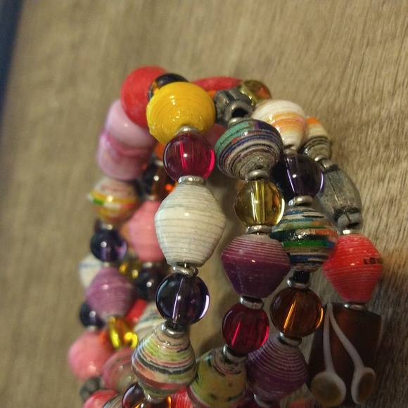 NWT Kazyuri Handmade Kenya Beaded Stack Bracelet - Picture 2 of 6